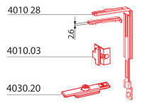 Дополнительный комплект горизонтального и вертикального запирания Stublina - Комплектующие