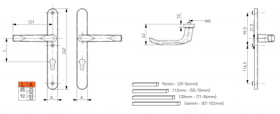 Нажимные ручки Saturn II (25 мм, 32 мм) Medos - Нажимные дверные ручки | БПК